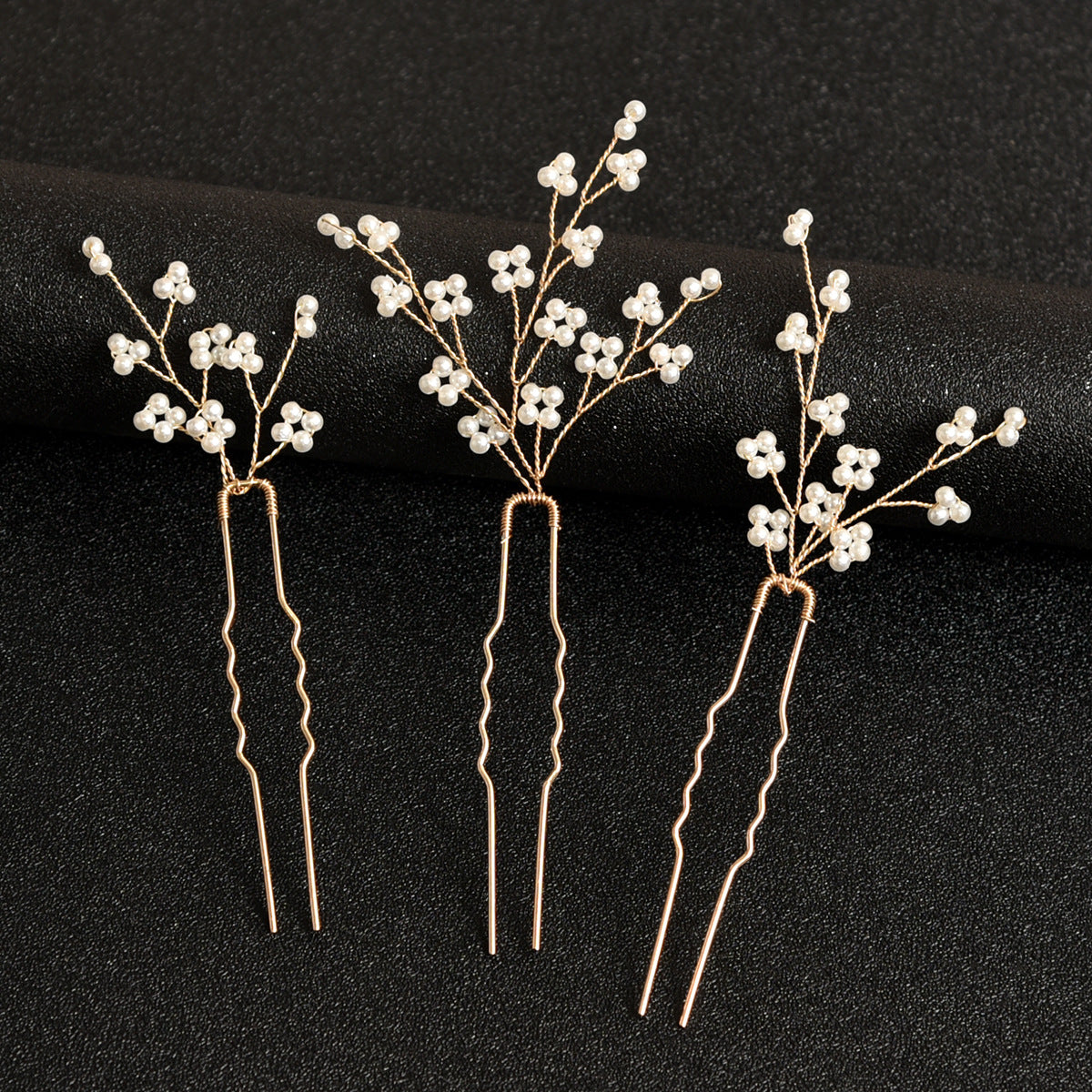 U Shaped Pearl Hair Pins Handmade Wedding Party Accessories