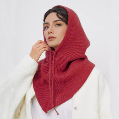 Knitted Balaclava Hoodie Scarf Warm Multifunctional