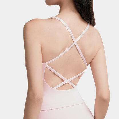 Yoga Bralette Set with Neck Tie, Stylish Workout Apparel for Women