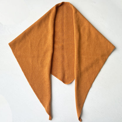 5% Cashmere Wool Knit Triangle Scarf Elegant Warm Shawl