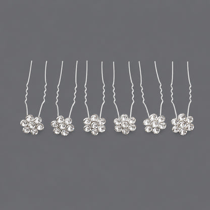 Handcrafted Pearl Hairpins With Rhinestones For Weddings
