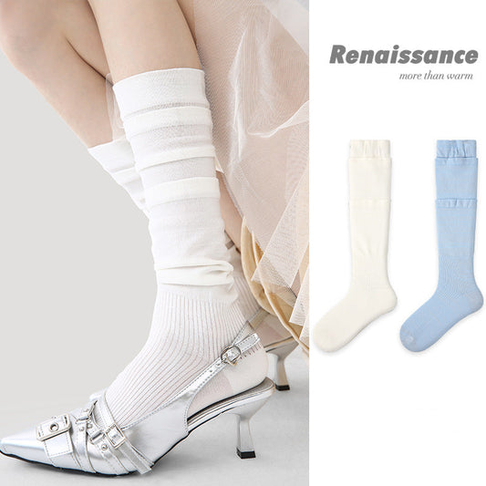 Socks Renaissance Sheer Mesh Nylon Breathable Retro
