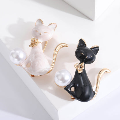 Cat Enamel Pin Cute Fashion Brooch for Women