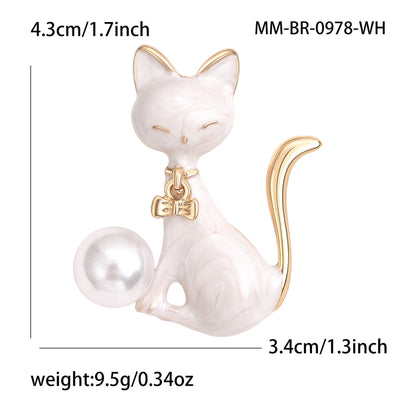 Cat Enamel Pin Cute Fashion Brooch for Women