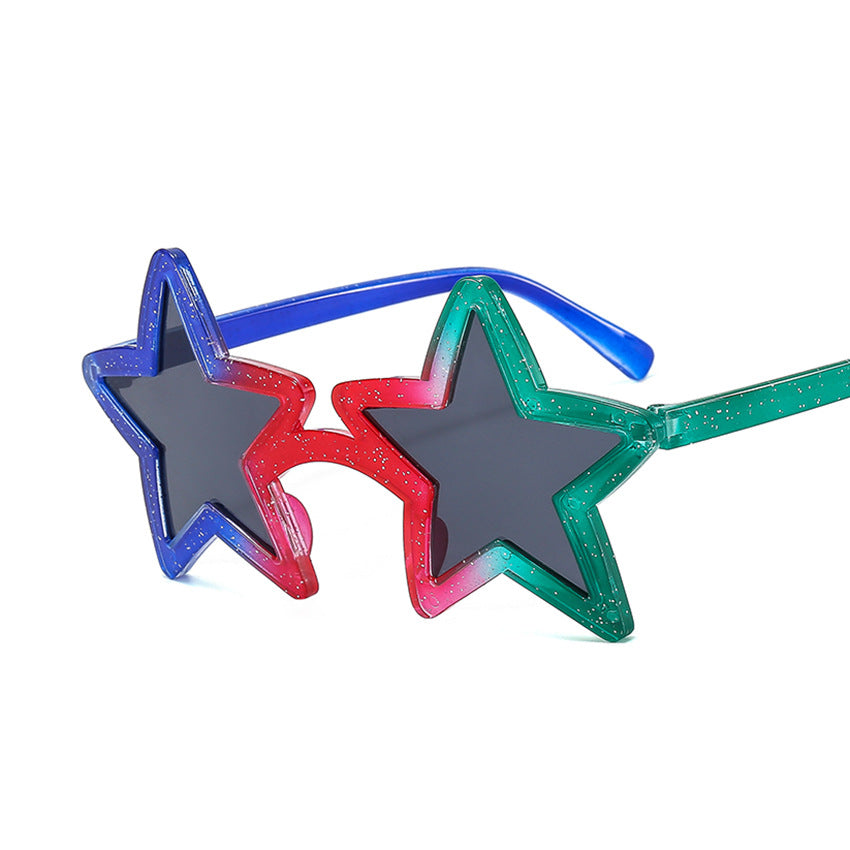 Trendy Colorful Star Shaped Sunglasses for Parties