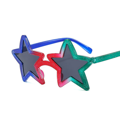 Trendy Colorful Star Shaped Sunglasses for Parties