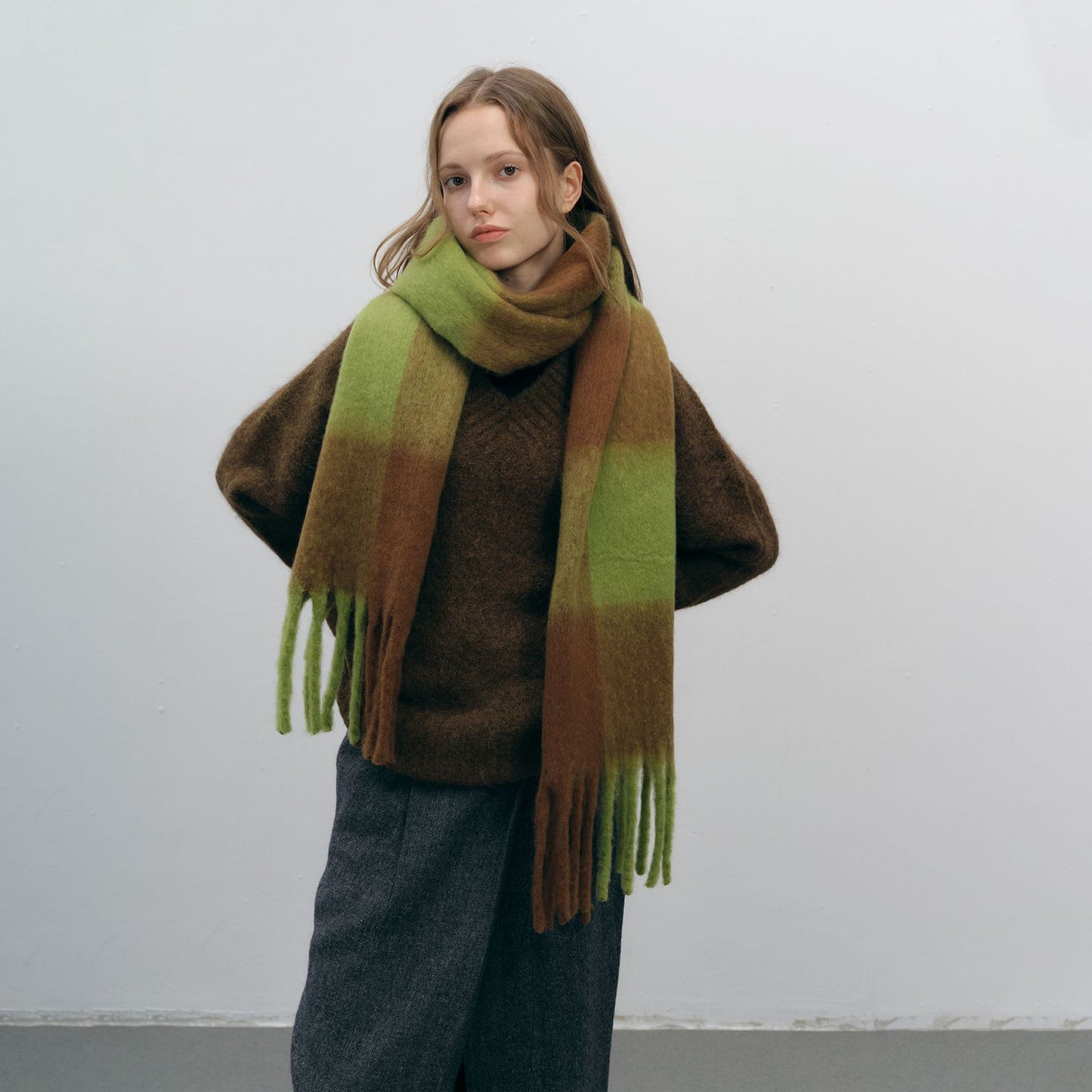New Large Plaid Scarf for Women - Warm & Cozy