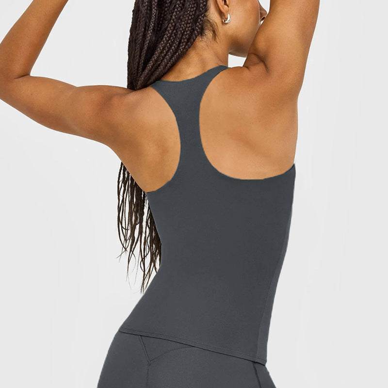 Women's Slim-Fit Zip-Up Jacket Sport Top for Yoga and Fitness