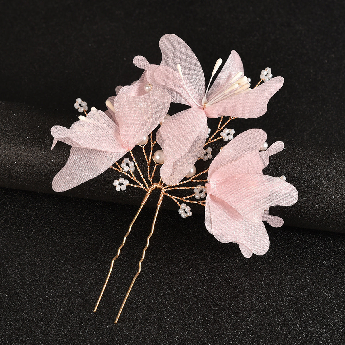 Handcrafted Floral Bridal Hairpins Wedding Hair Accessory