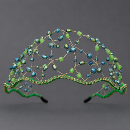 Vintage Handmade Beaded Headband for Women - Elegant Bridal Accessory