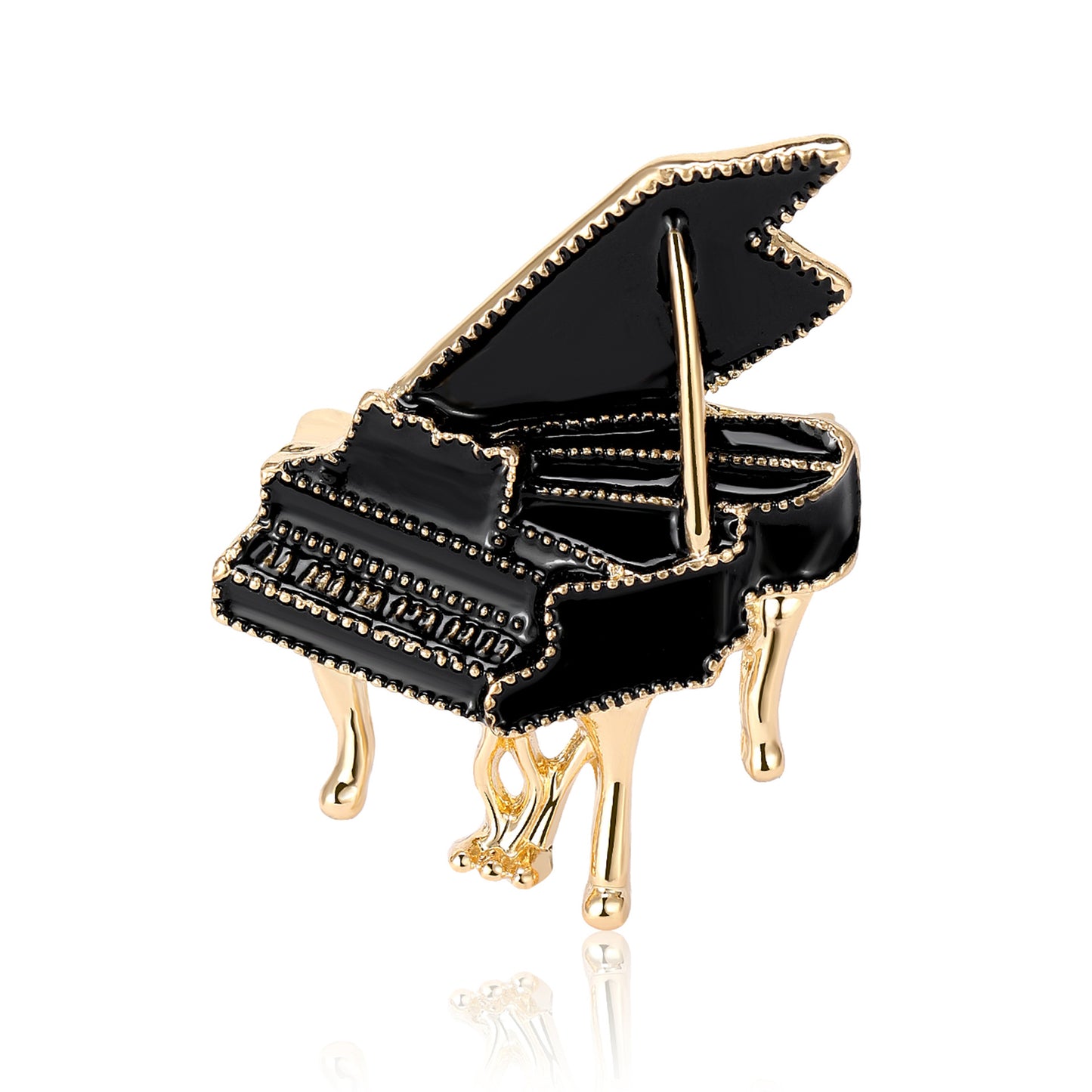 Trendy Enamel Piano Brooch Alloy Pin for Fashionable Attire
