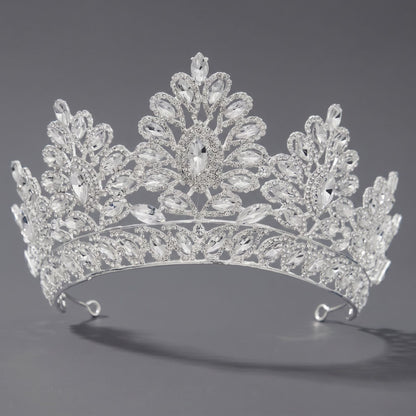 Luxury Rhinestone Princess Crown Headpiece for Birthdays and Weddings