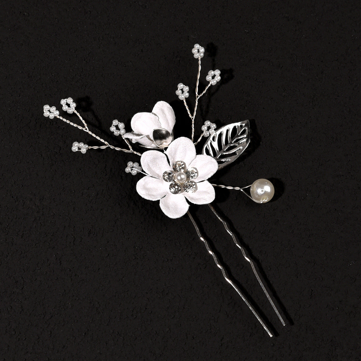 Bridal Blue Flower Hairpin Forest Inspired Wedding Hairpiece