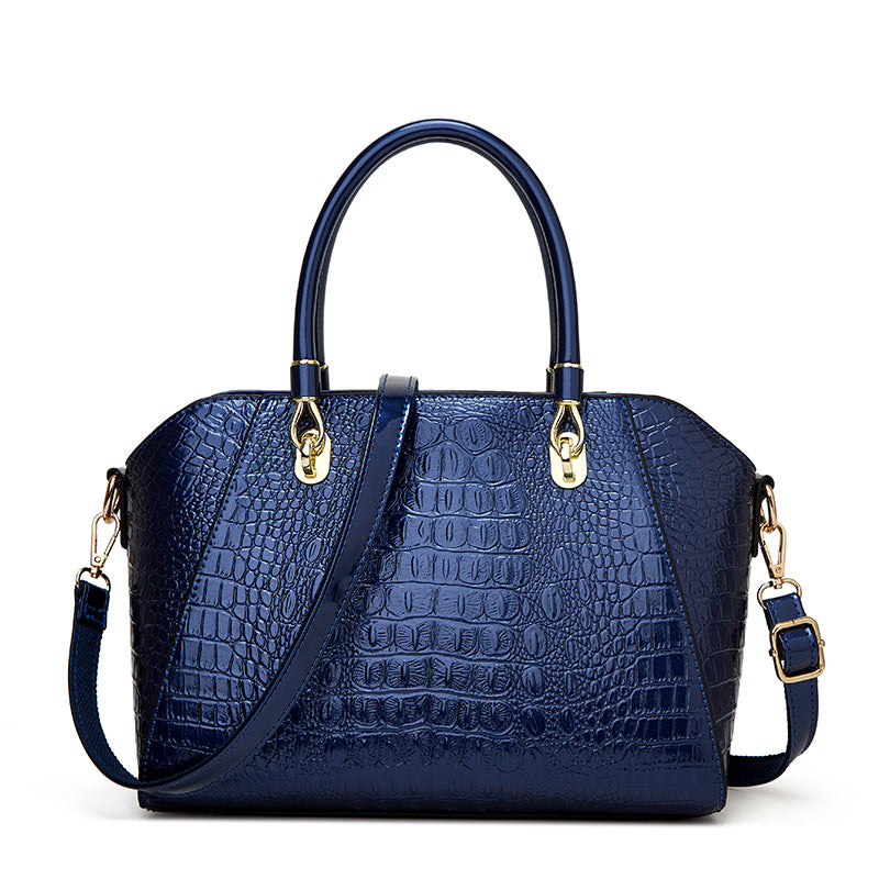 Fashionable Crocodile Pattern Tote Bag Women's PU Leather All-Season