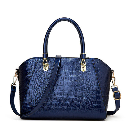 Fashionable Crocodile Pattern Tote Bag Women's PU Leather All-Season