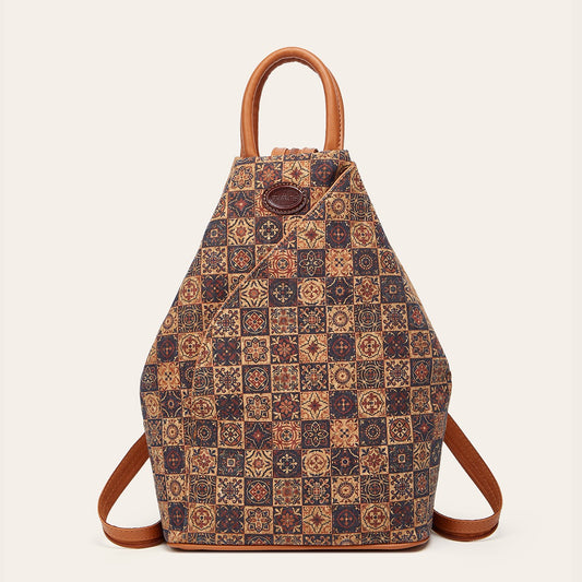 Ethnic Style Multi-Functional Cork Backpack for Casual Travel