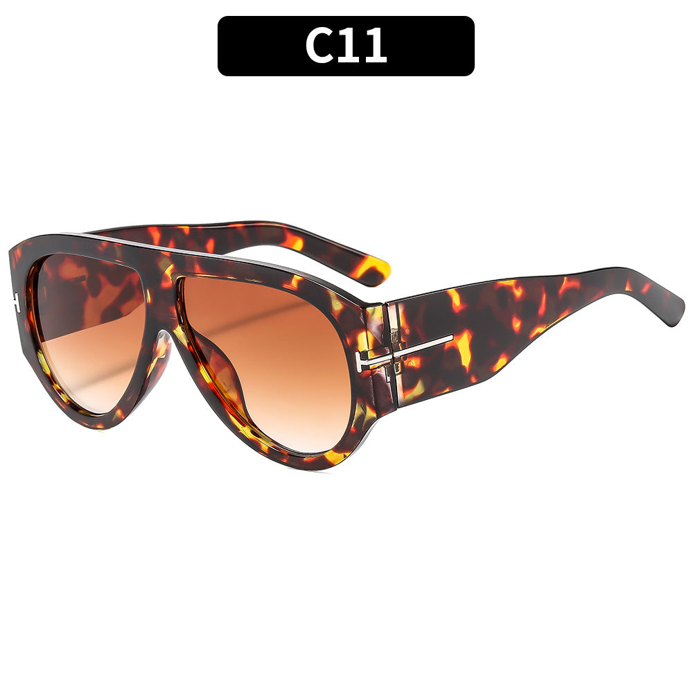 Fashionable Oversized T-Shaped Unisex UV400 Sunglasses