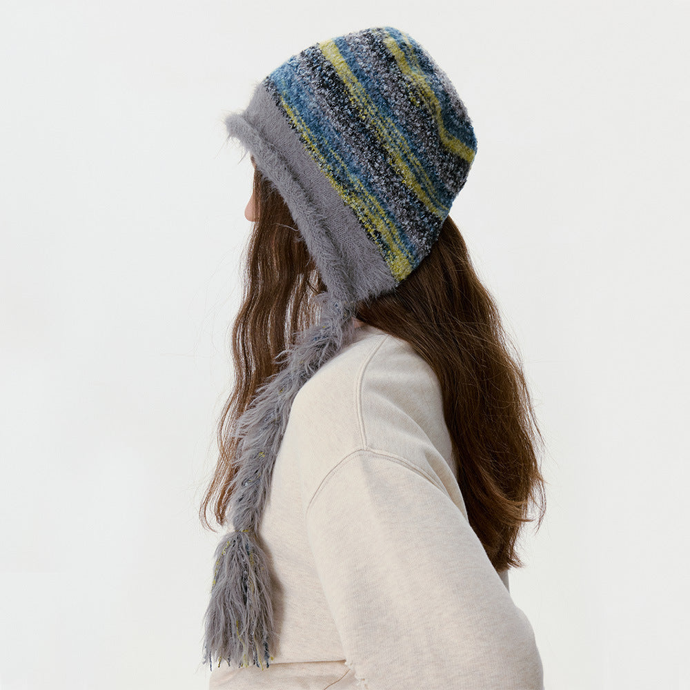 Knitted Beanie Hat with Tassels for Men and Women - Warm and Windproof