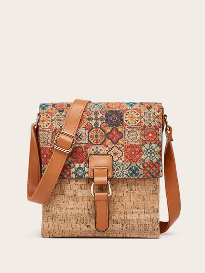 Cork Shoulder Bag Vintage Style Crossbody Bag