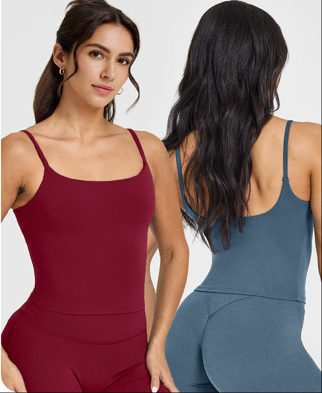 Women's Breathable Yoga Tank Top with Built-in Padding
