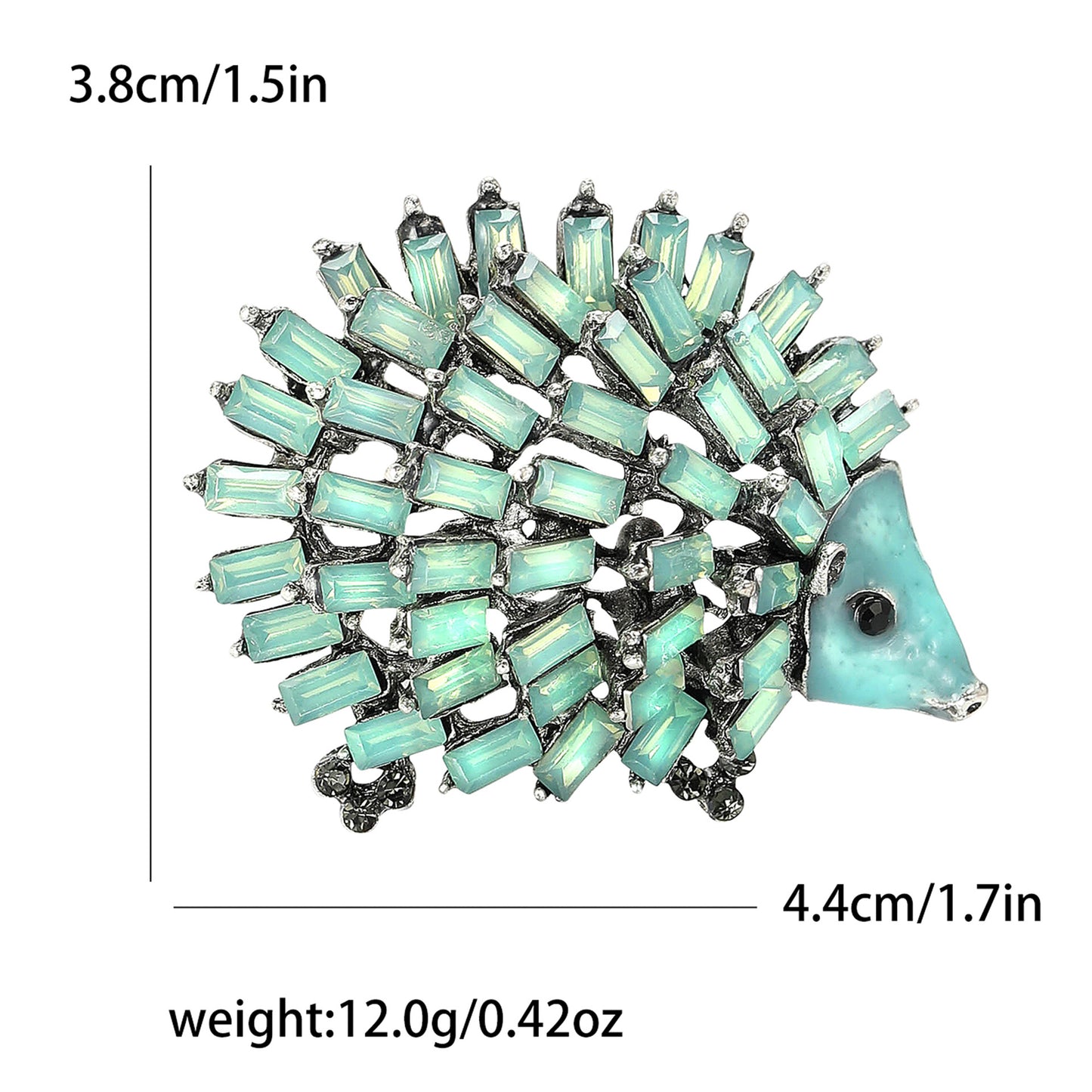 Creative Cartoon Hedgehog Alloy Rhinestone Brooch Fashionable Accessory