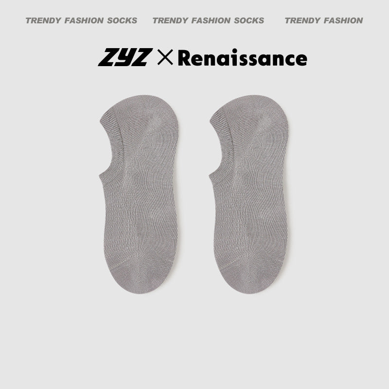 Men's No Show Mesh Cotton Socks Moisture Wicking