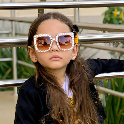 Kids Bling Sunglasses Trendy UV400 Protection Beach Sunglasses