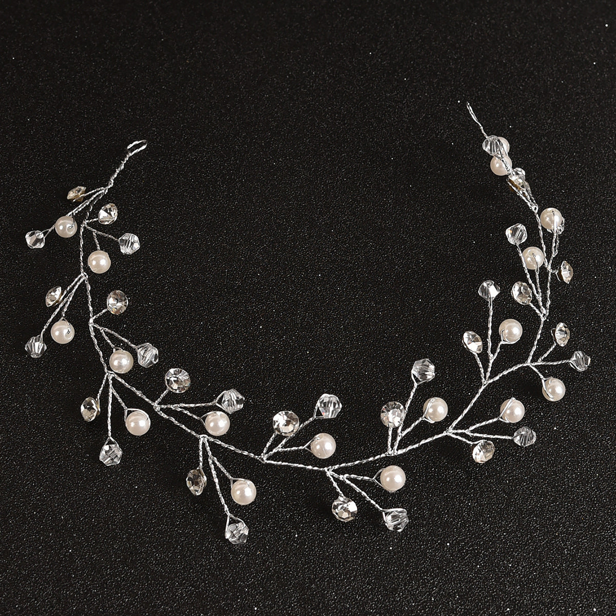 Pearl and Rhinestone Handmade Wedding Hairband