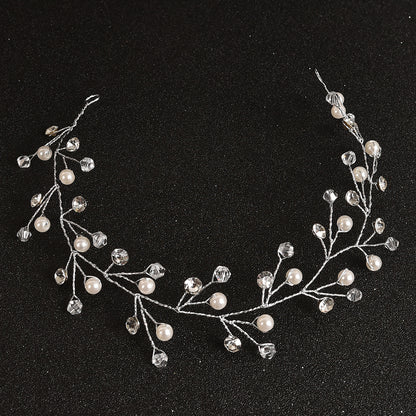 Pearl and Rhinestone Handmade Wedding Hairband