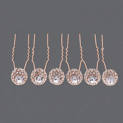 Handcrafted Pearl Hairpins With Rhinestones For Weddings