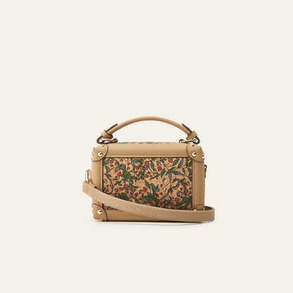 Bohemian Style Printed Cork Bag - Portable Makeup Handbag