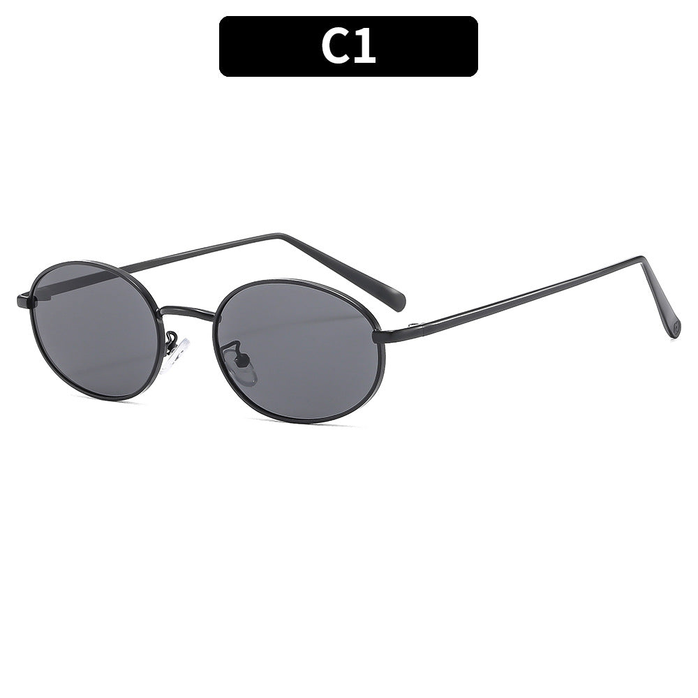 Retro Oval Hip Hop Fashion Sunglasses UV400 Outdoor Shades