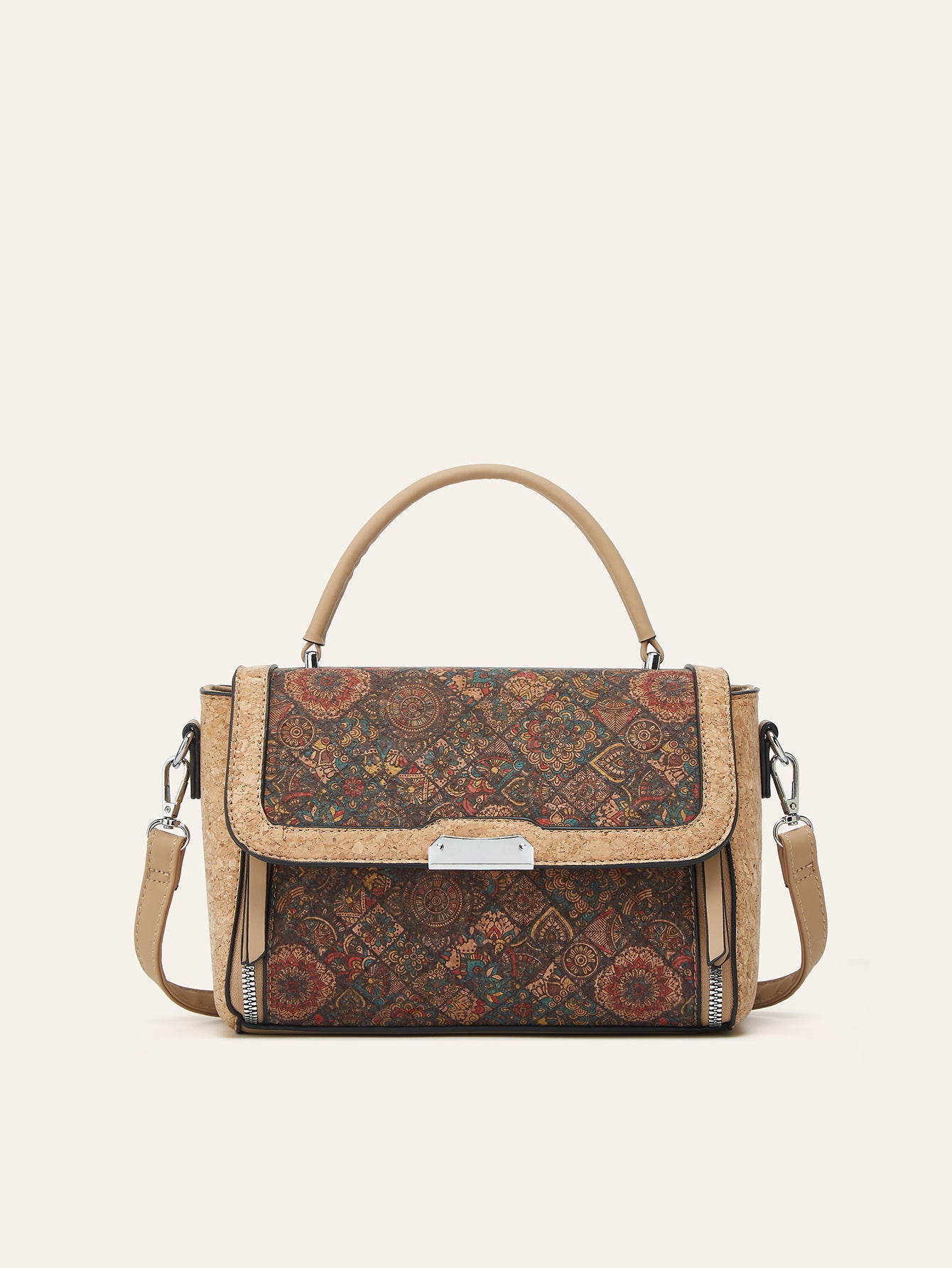 Cork Printed Trendy Small Tote Bag Casual Shoulder Bag