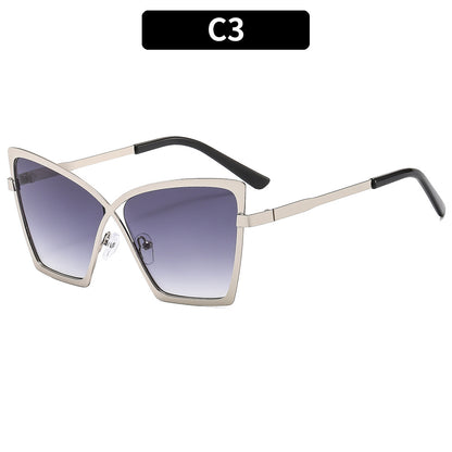 New Oversized Metal Blue Light Blocking Glasses Retro Hipster Style