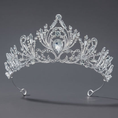 Luxury Rhinestone Princess Crown Headpiece for Birthdays and Weddings
