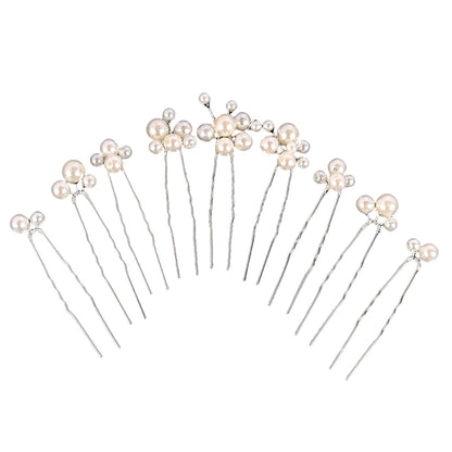Vintage Leaf Pearl Hair Clips Bridal Hair Accessories