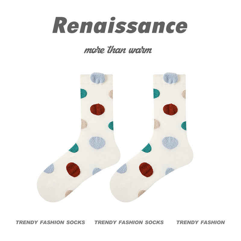 Renaissance Embossed Mid Calf Cotton Socks