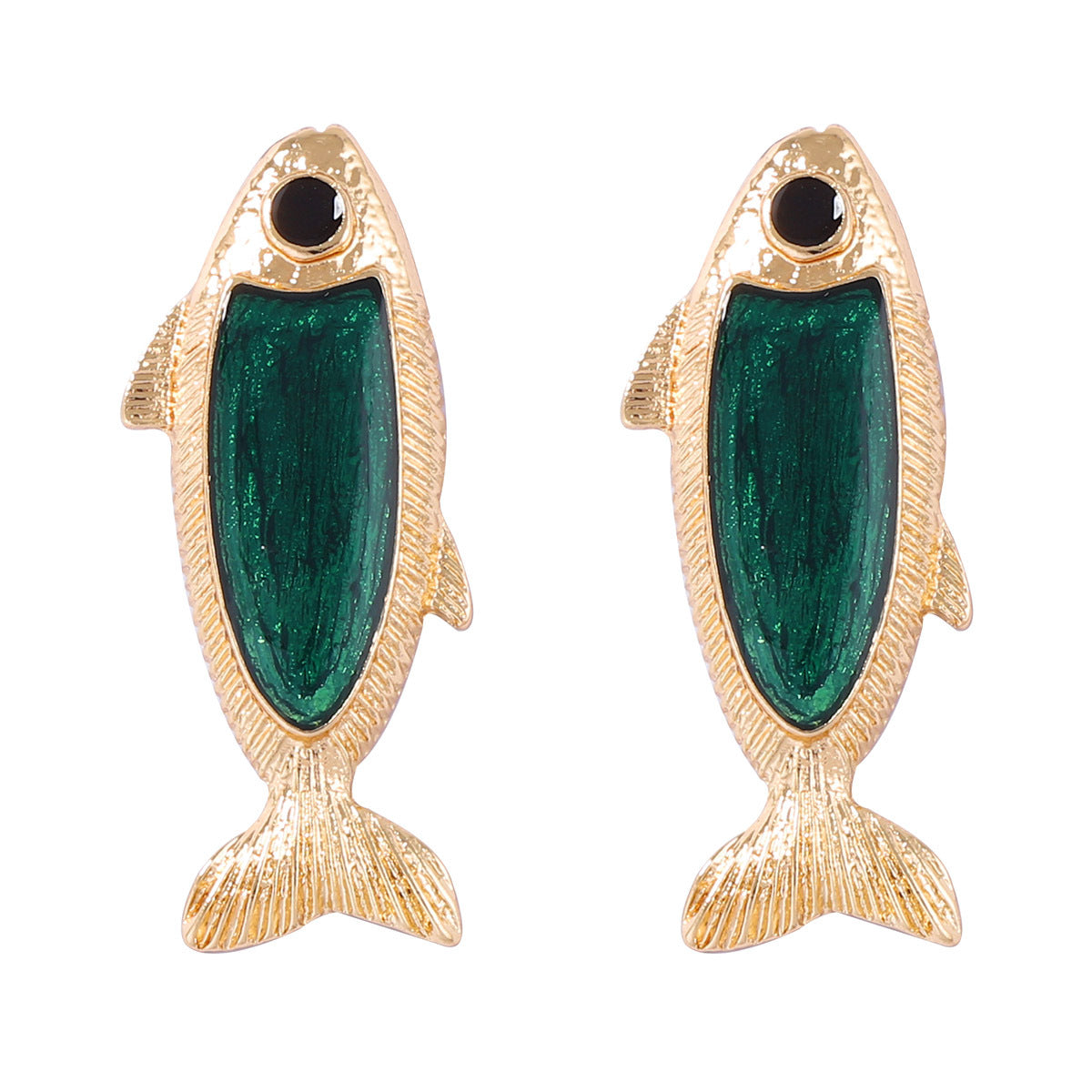 Stud Earrings Koi Fish Alloy Vintage Chic Everyday