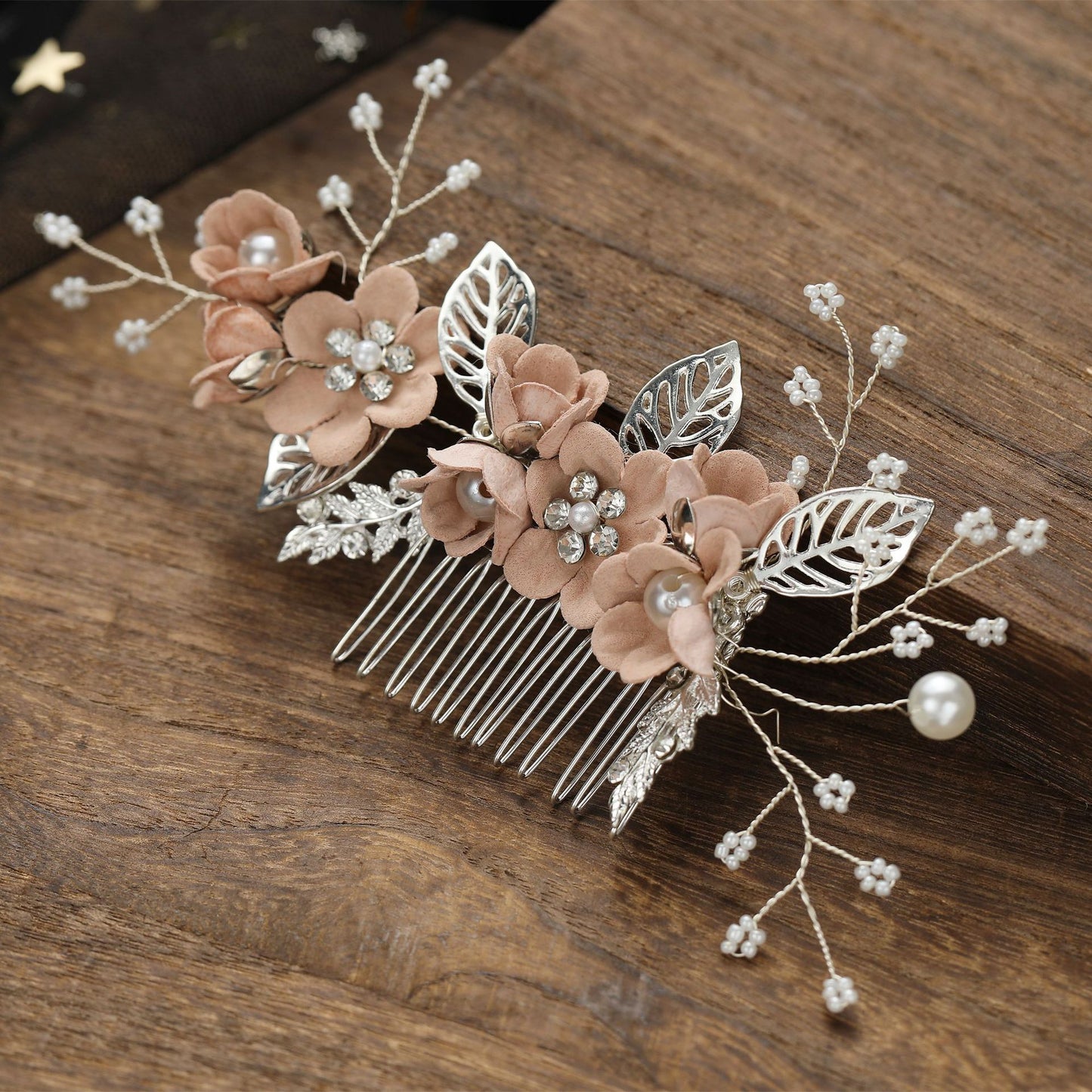 Floral Hair Combs Elegant Wedding Party Kids Accessory