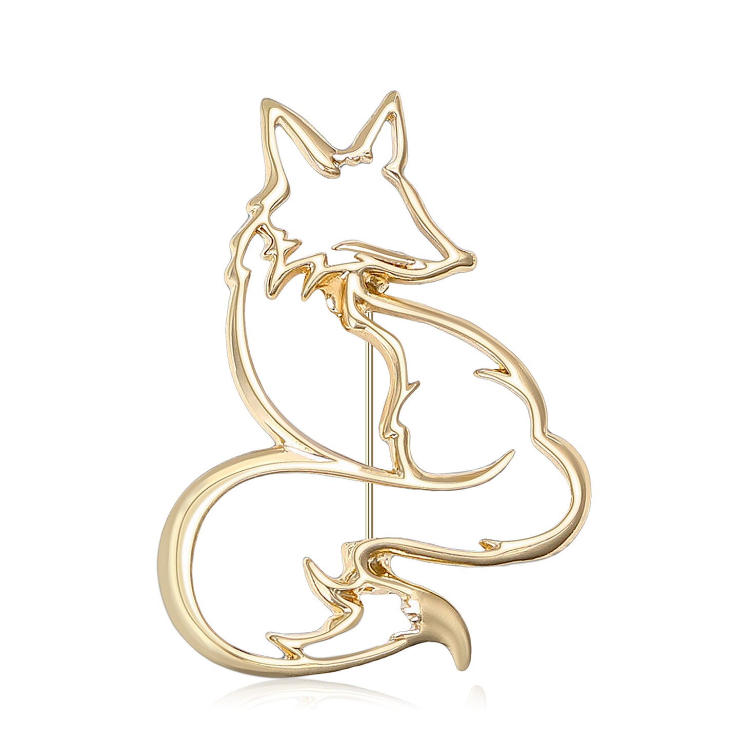 Stylish Fox Brooches Women's Alloy Simple Hollow Fashion Accessories