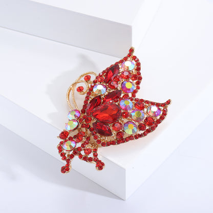 Luxury Rhinestone Butterfly Brooch Cute Fashion Accessory