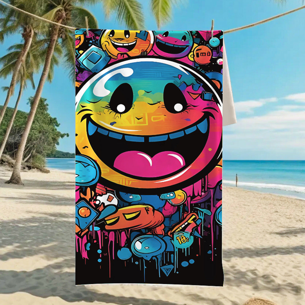 Ultra-Fine Microfiber Beach Towel Quick-Dry Bath Towel
