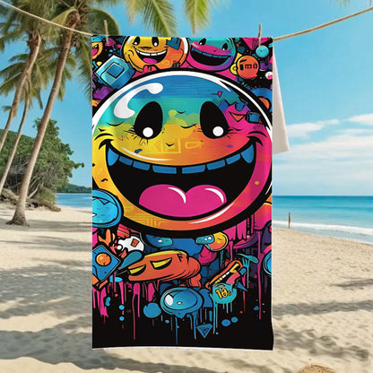 Customizable Turtle Print Beach Towel Ultra-Soft Microfiber Bath Towel