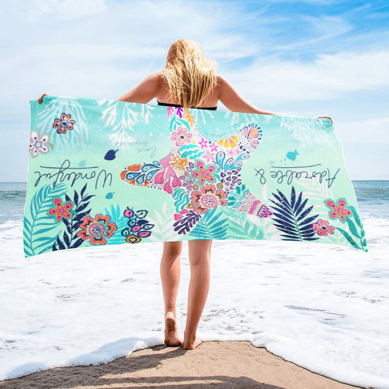 Printed Quick-Dry Microfiber Beach & Bath Towel
