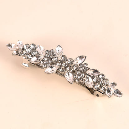 Petal Shaped Alloy Spring Rhinestone Hair Clips Bridal