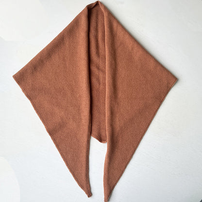 5% Cashmere Wool Knit Triangle Scarf Elegant Warm Shawl