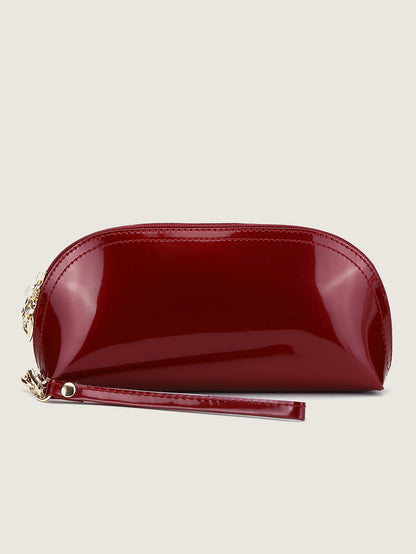 Shiny Patent Leather Clutch Bag Waterproof Smartphone Pouch