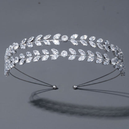 Luxury Rhinestone Princess Crown Headpiece for Birthdays and Weddings