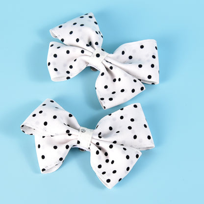 Polka Dot Bow Shoe Clips Elegant Wedding Accessories