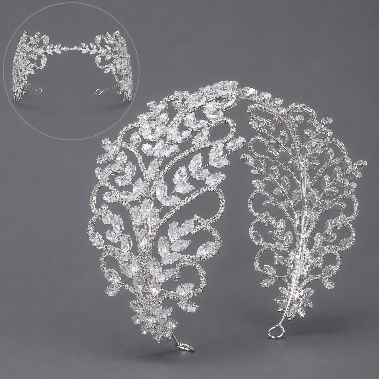 Luxury Rhinestone Bridal Headband for Wedding and Party